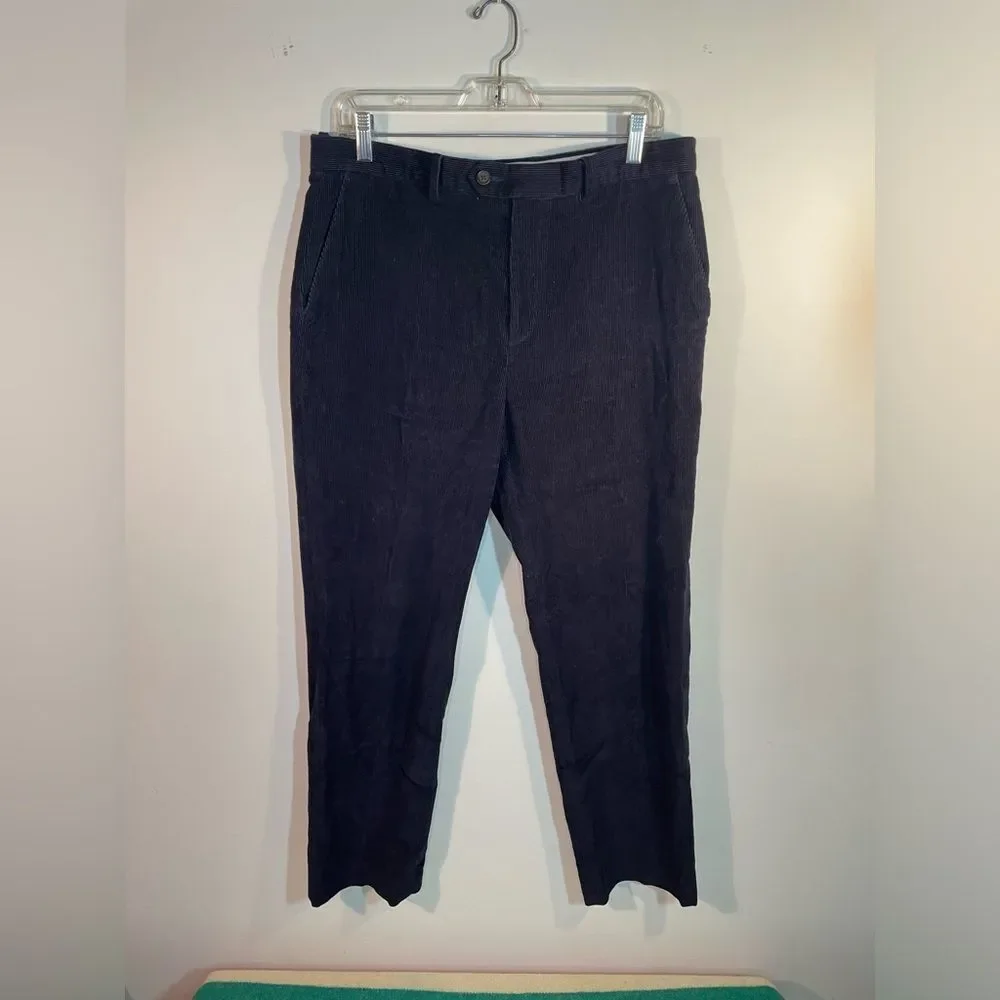 Vintage Lauren Ralph Lauren Mens Black Corduroy Pants 34 by 32‎